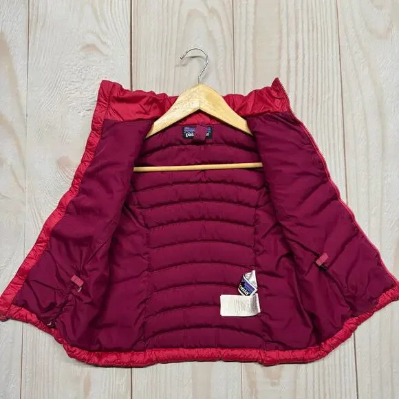 Patagonia Kids Duck Down 600-Fill Insulated Puffer Vest Size XS (5-6) Magenta - Picture 5 of 7